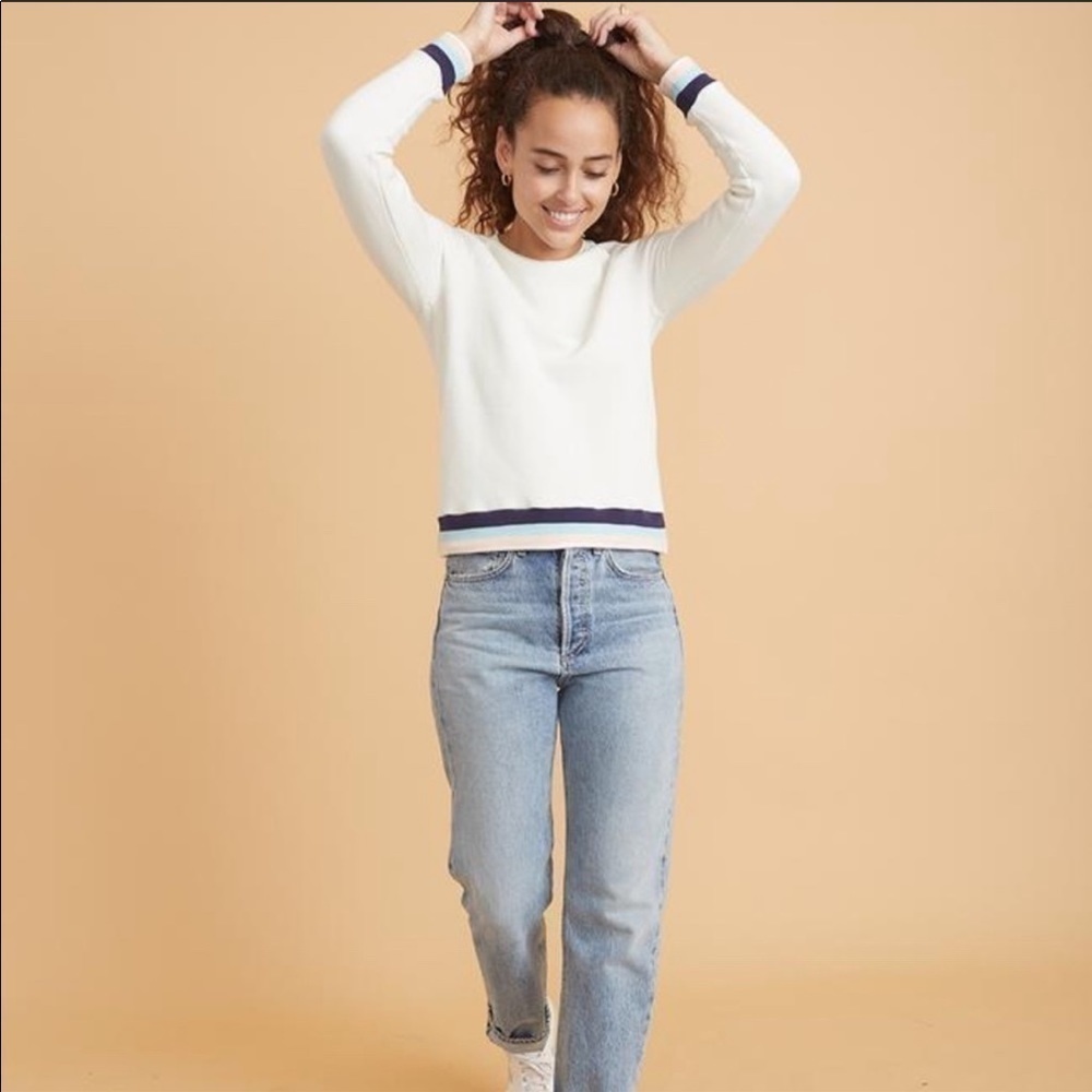Marine Layer Jenny Retro Rib sweatshirt NWT s - Picture 2 of 12